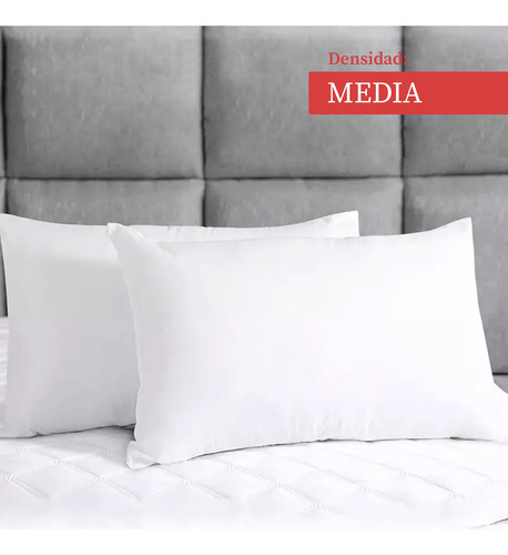 Set 2 Almohadas King Size Microfibra Premium Media 90x43 Cm