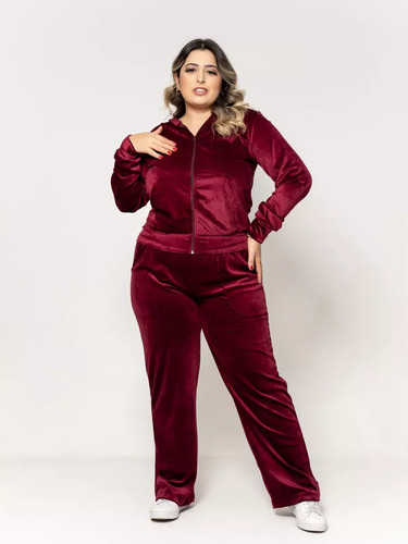 Conjunto Plus Size Inverno Macio Confortavel Roupa De Frio