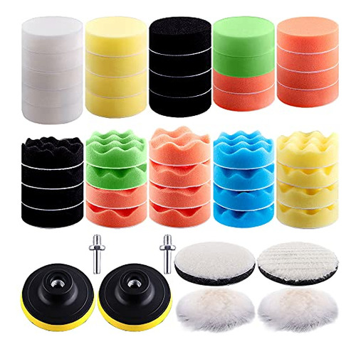 Kit De Almohadillas Pulir Automóviles De 48 Piezas Alm...