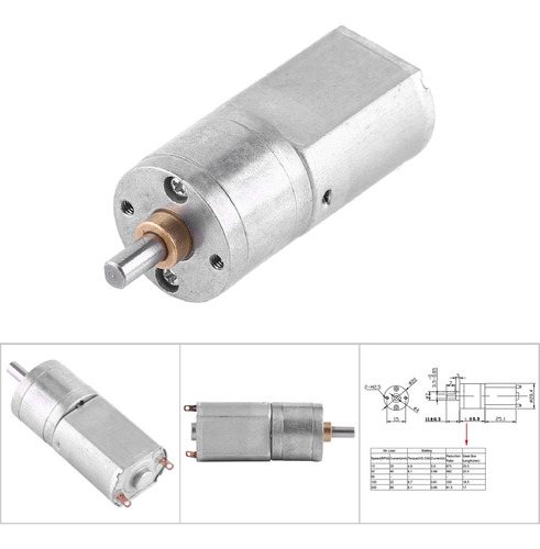 Motor De Engranajes Hilitand Dc 12v Reversible De Alta Reduc
