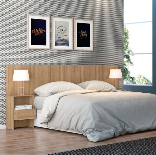 Respaldo Cabecera Mesas De Luz Sommier Colchon Dormitorio