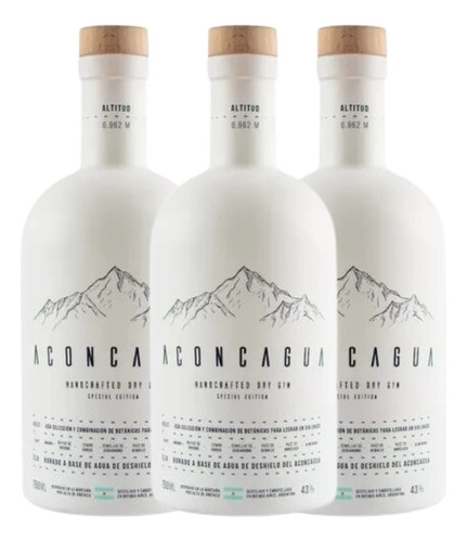 Gin Aconcagua Edición Especial Cardamomo & Lemongrass X 3 U