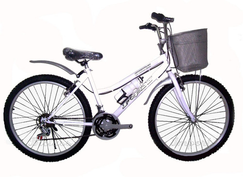 Bicicleta Dama Aro 24 18v Campera Canasta Componentes Taiwan