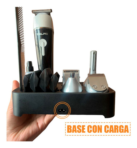 Maquina Barbera Eléctrica Recargable 10 En 1 Daling Dl-1015