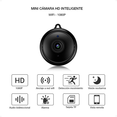 Imagen 3 de 10 de Mini Cámara Inalámbrica 1080p Wifi Visión Nocturna - Otec