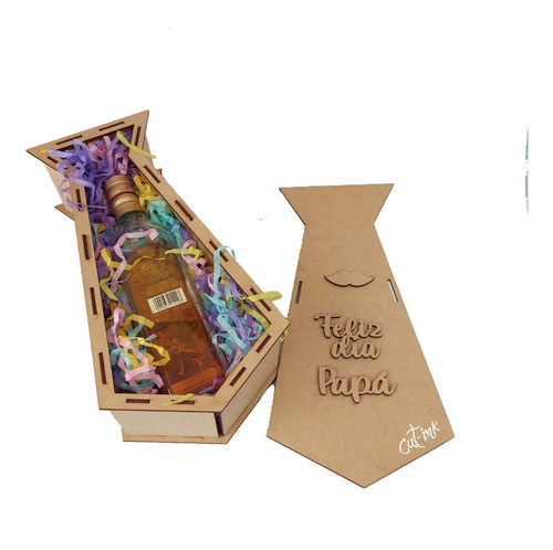 Caja Corbata Día Del Padre Madera Mdf Decoración Grande