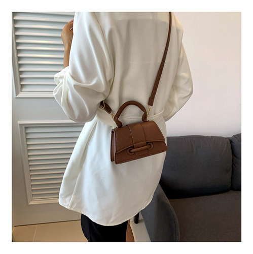 Bolso De Hombro De Color Sólido De Moda Elegante