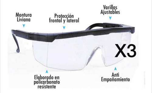 Lentes De Seguridad Protectores Transparentes Caracas