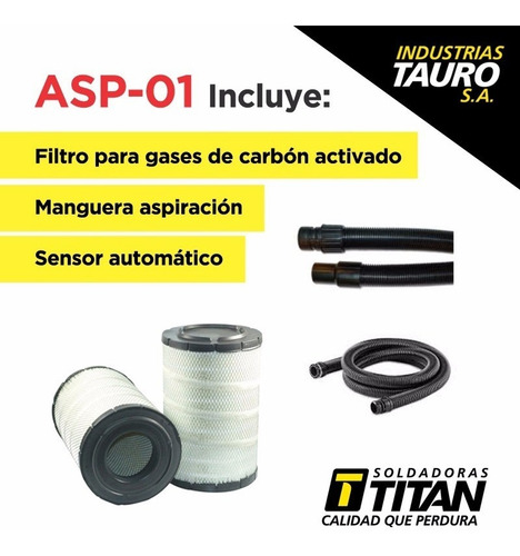 Imagen 4 de 5 de Aspirador De Gases De Soldadura Asp-01 Titan Ind. Tauro S A