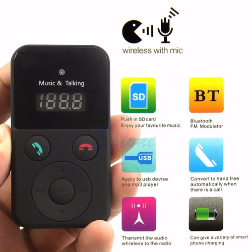Transmissor Bluetooth Fm Veicular Celular Com Controle
