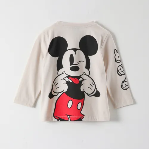 Polera Manga Larga Niño Mickey M.mouse Blanco Disney