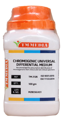 Agar Universal Cromogénico Envase Con 100 Gr. Marca Tm Media