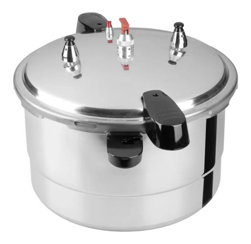 Olla Express® Ekco De 23lts De Aluminio Y 6 Sistemas De Seg.