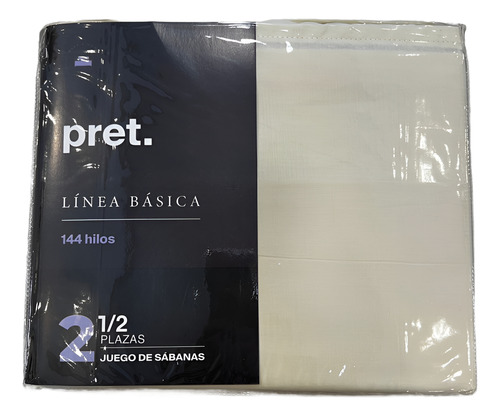 Juego De Sábanas 144 Hilos 2 1/2 Plazas Beige - Pret A Home