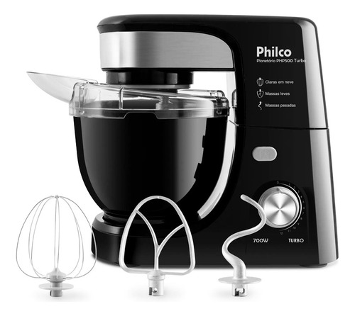 Batedeira Planetária Philco Php500 Turbo Preta