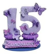 Comprar Vela Temática Mariposas En Porcelana Fria 2 Números 
