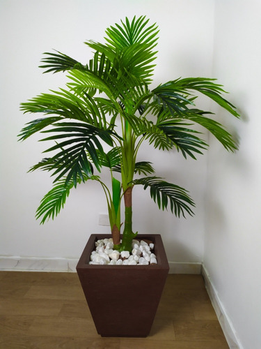 Planta Artificial Para Sala Palmeira Areca Árvore 1,10m | Frete grátis