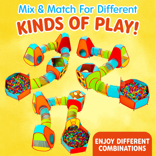 Play Tent Playz Para Niños, 7 Unidades, Con 1 Piscina De Bol