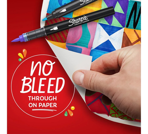 6 Marcadores Rosas De Acrílico Sharpie Creative Punta Brush