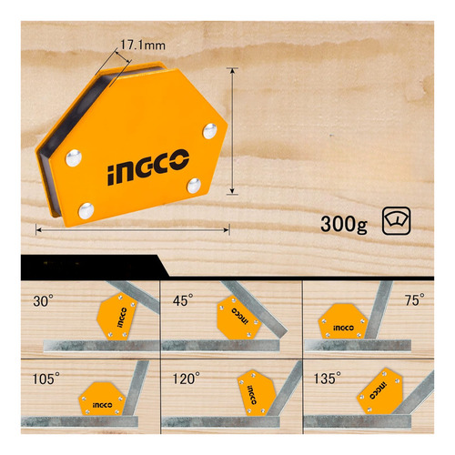 Set 7 Escuadras Magneticas Para Soldar Ingco Amwh7002