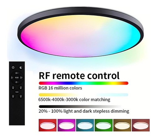 Lámpara De Techo Inteligente Rgbcw Fullcolor Dimming Light A