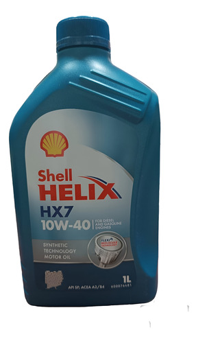 Aceite Shell 10w40 Hx7 Sintético Diesel/gasolina 1l