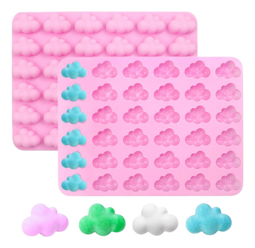 Molde De Chocolate En Forma De Nube De Silicona De 2 Piezas