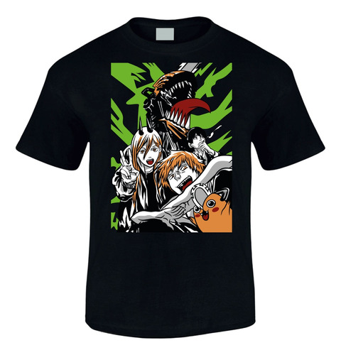 Camiseta Chainsaw Man Version 2.0 Manga Corta Serie Black