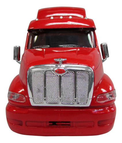 Camion De Juguete Peterbilt 387 Remolque Caja Seca Esc 1:32 Color Rojo