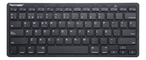 Mini Teclado Bluetooth Tecmaster Negro Idioma Español