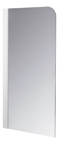 Mampara Baja Rebatible 80x140 Cm Cromo Vidrio Transp. Ferrum