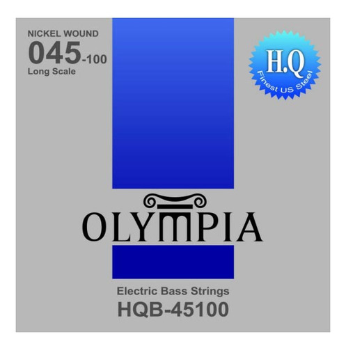Olympia Cuerdas Bajo Eléctrico Calibres 45-100 Hq Long Scale