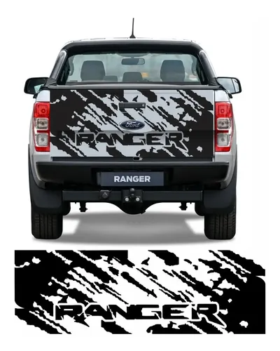 Adesivo Ford Ranger Faixa Tampa Traseira Personalizada Cor Preto
