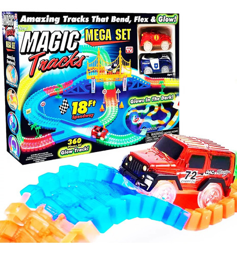 Pista Magic Tracks Flexible 360pcs +2 Autos + Regalo! El Rey