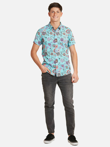 Camisa Mc 5c911 Juvenil Hombre Multicolor Maui And Sons