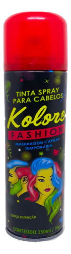 Tinta Spray Para Cabelo Kolore Fashion Cereja 150ml