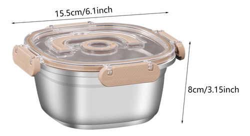 Recipiente Para Alimentos De Acero Inoxidable, De Acero