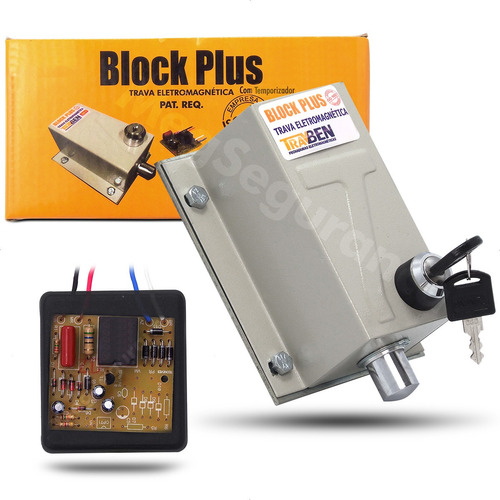 Trava Eletromagnetica Block Plus Com Temporizador Travben