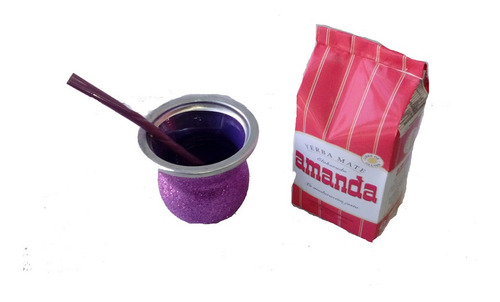 Mate De Vidrio Ilusión + Yerba Mate + Bombilla
