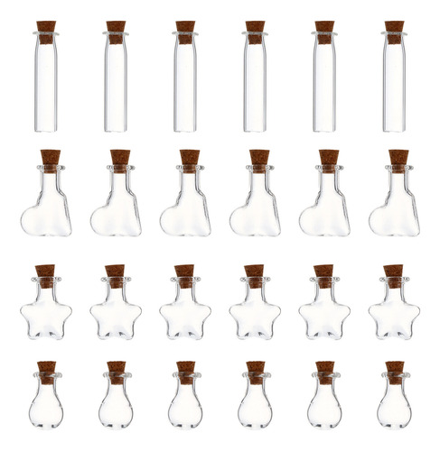 Botellas De Deseos Transparentes De Vidrio De 10 Ml Con Tapó