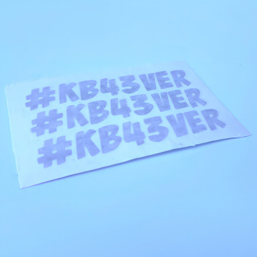 3 Adesivos Ken Block Kb43ever 8x1,5cm Carro Moto Cores