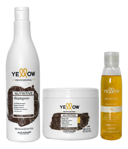 Yellow Nutritive Shampoo + Mascarilla + The Oil 