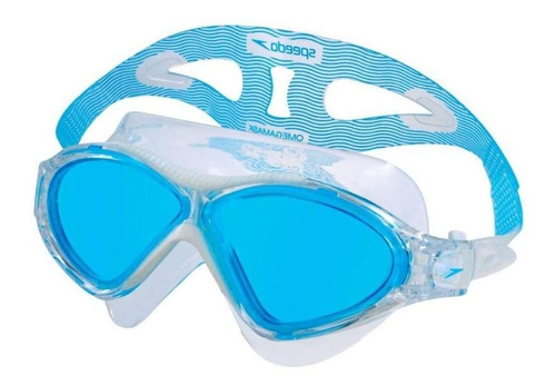 Óculos Máscara De Natação Speedo Omega Cor Branco/Azul