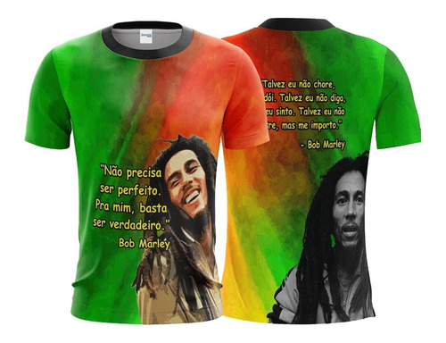 Camiseta Personalizada Musico Reggae Bob Marley Frases