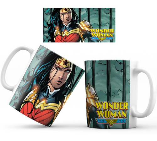 Mug Taza Wonder Woman Mujer Maravilla Superheroe Dc 004