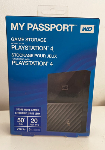 Disco Duro Portátil - Externo Western Digital 2 Tb Solo Ps4