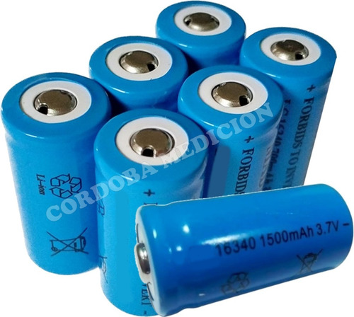 Bateria Pila 16340 Cr123a 1500mah 3,7v Recargable Litio