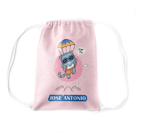 Morral Infantil Escolar 30x40 Cm Gato M82 Impermeable