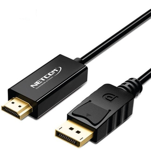 Cable Displayport A Hdmi Netcom De 1.80 Metros 4k 60hz