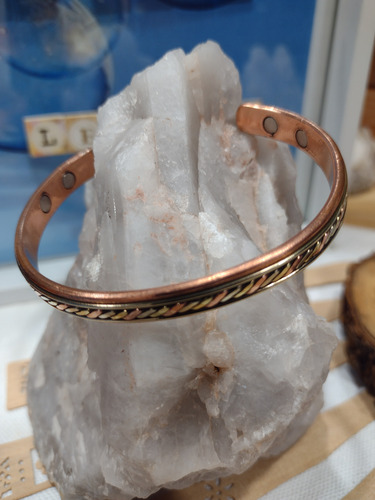 Pulsera Cobre Macizo De La India Magnética ( 4 Imánes) Cobre 7 Cm 7 Cm